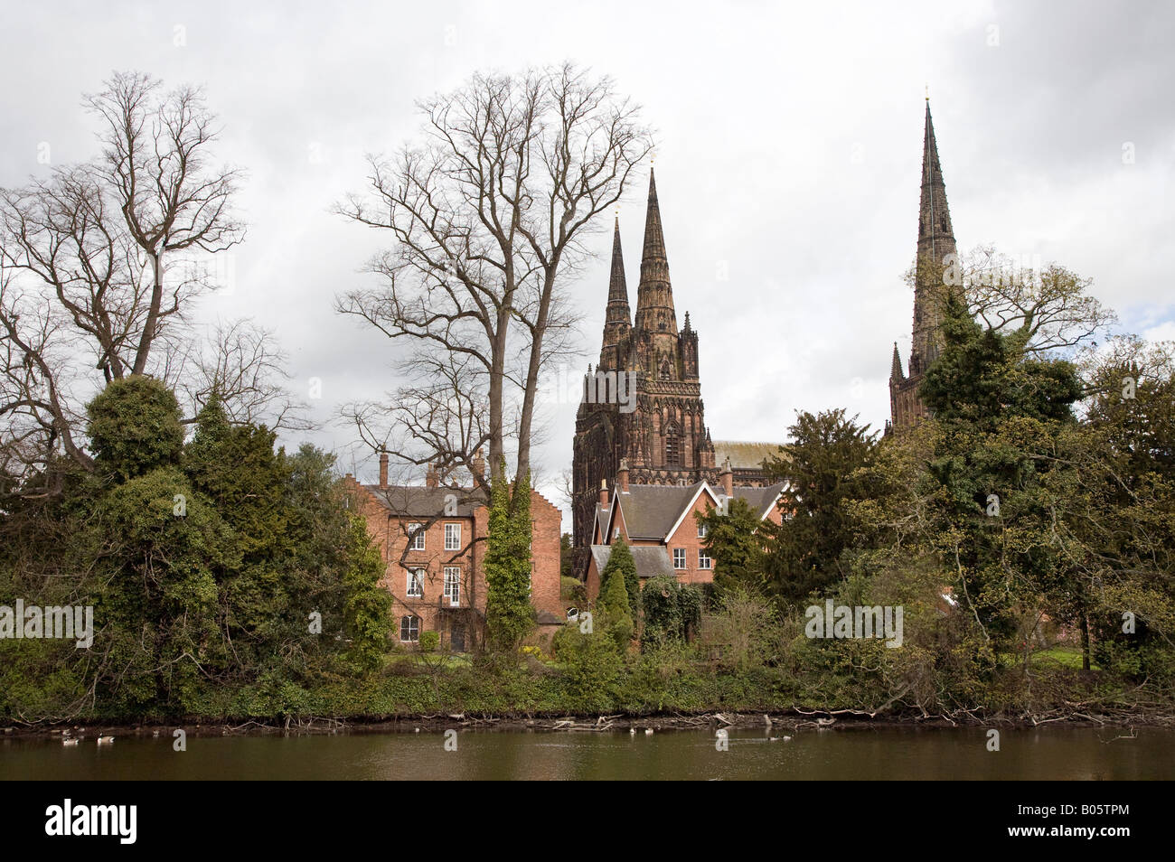 Lichfield Kathedrale Staffordshire England UK Stockfoto