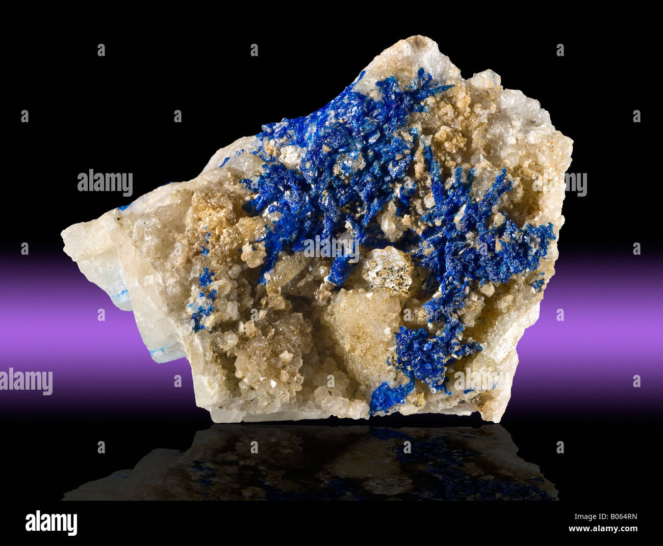 Linarite auf Baryt Blanchard Mine Bingham Socorro County New Mexico Stockfoto