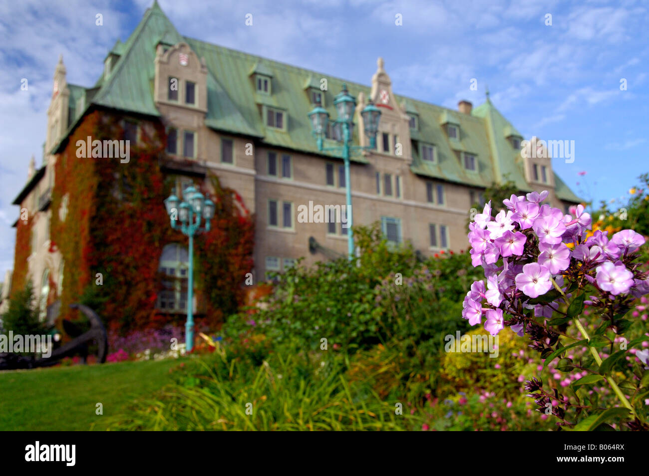 Kanada, Quebec. Charlevoix Region, Pointe-au-Pic, Hotel Fairmont Le Manoir Richelieu. Property-Release. Stockfoto