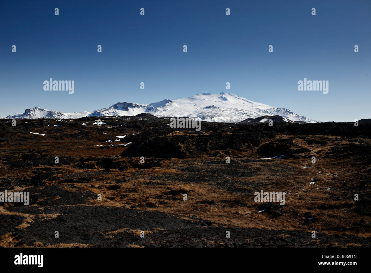 Der Gletscher Snaefellsjökull in Snaefellsnes Stockfoto