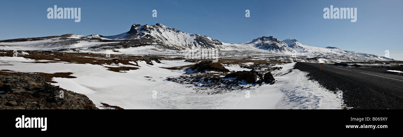 Der Gletscher Snaefellsjökull in Snaefellsnes Stockfoto
