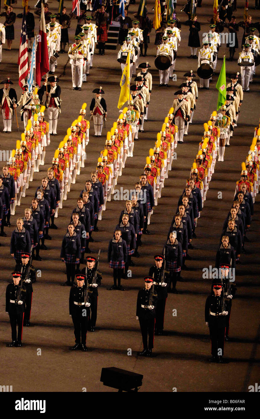 2007 Edinburgh Military Tattoo in Edinburgh Castle Stockfoto