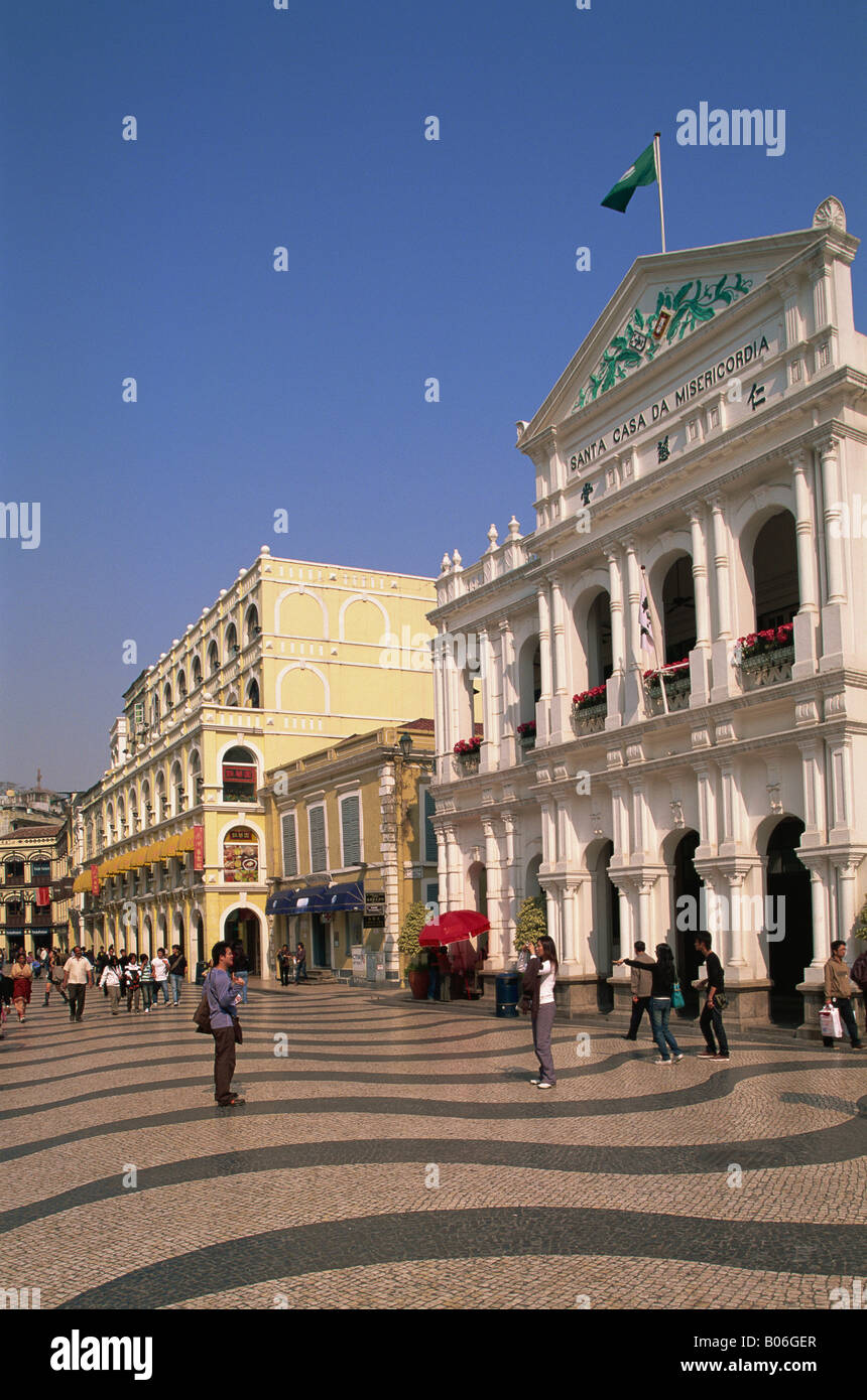 China, Macau, Senatsplatz, Santa Casa de Misericordia Heilige Haus der Barmherzigkeit Stockfoto