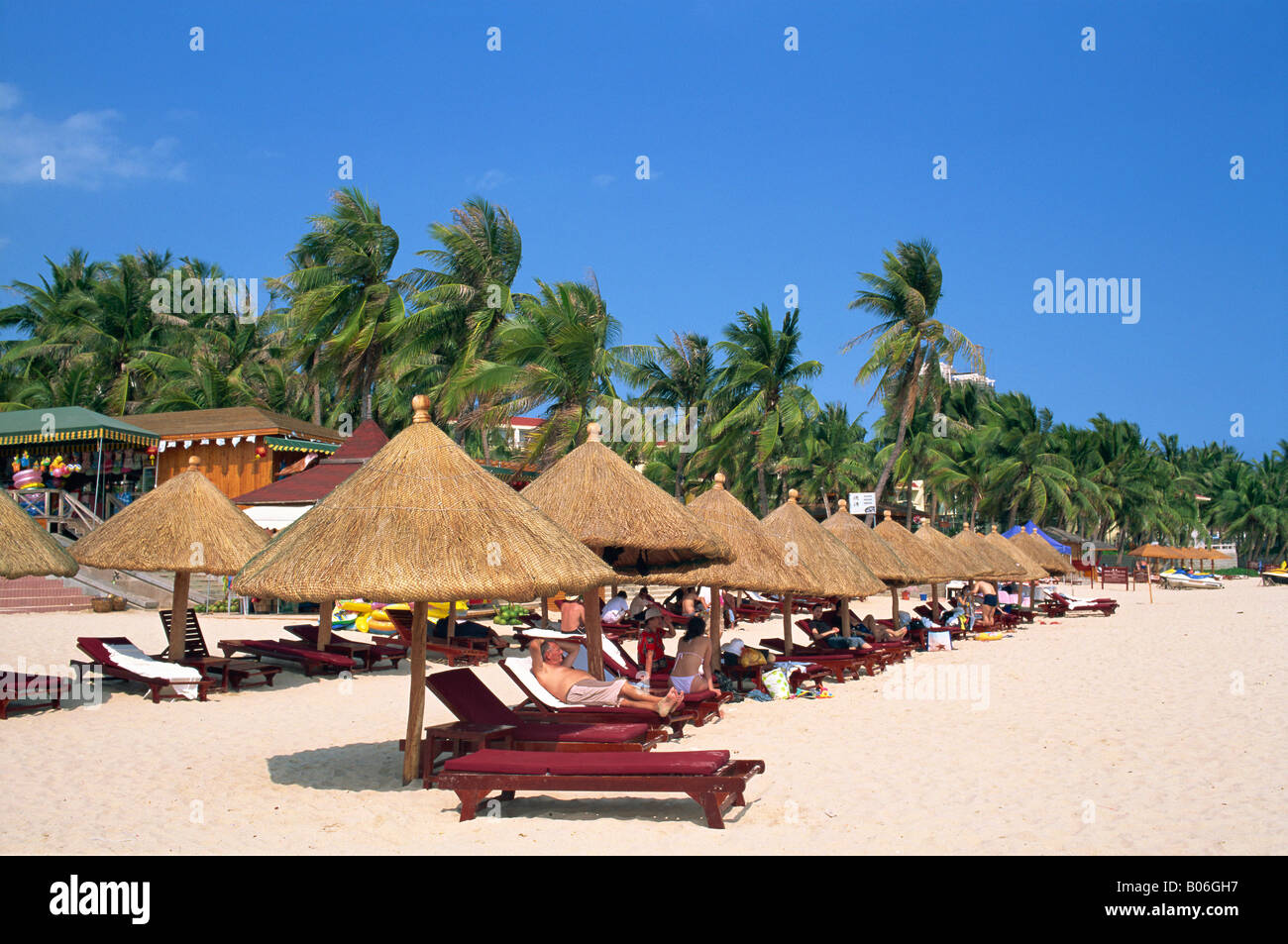 China, Insel Hainan Sanya Dadonghai Beach Stockfoto