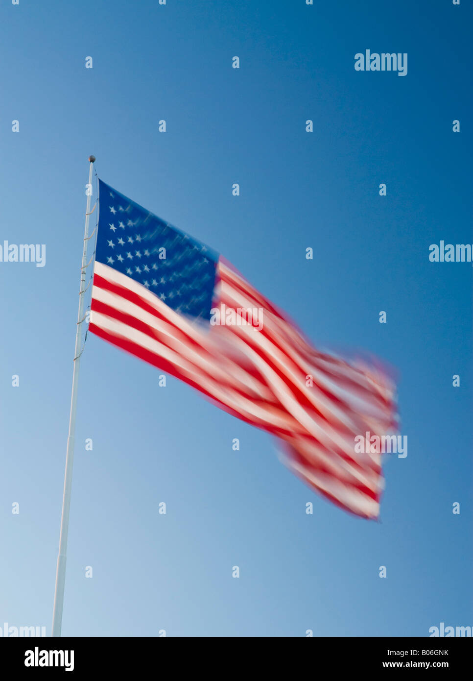 USA, Oklahoma, Oklahoma City, amerikanische Flagge Stockfoto