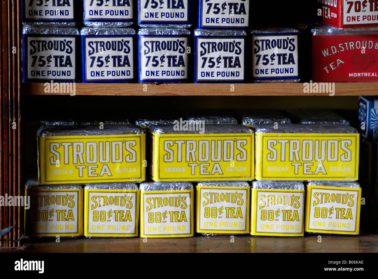 Historischen Gemischtwarenladen Bonaventure Island Perce Quebec Stockfoto