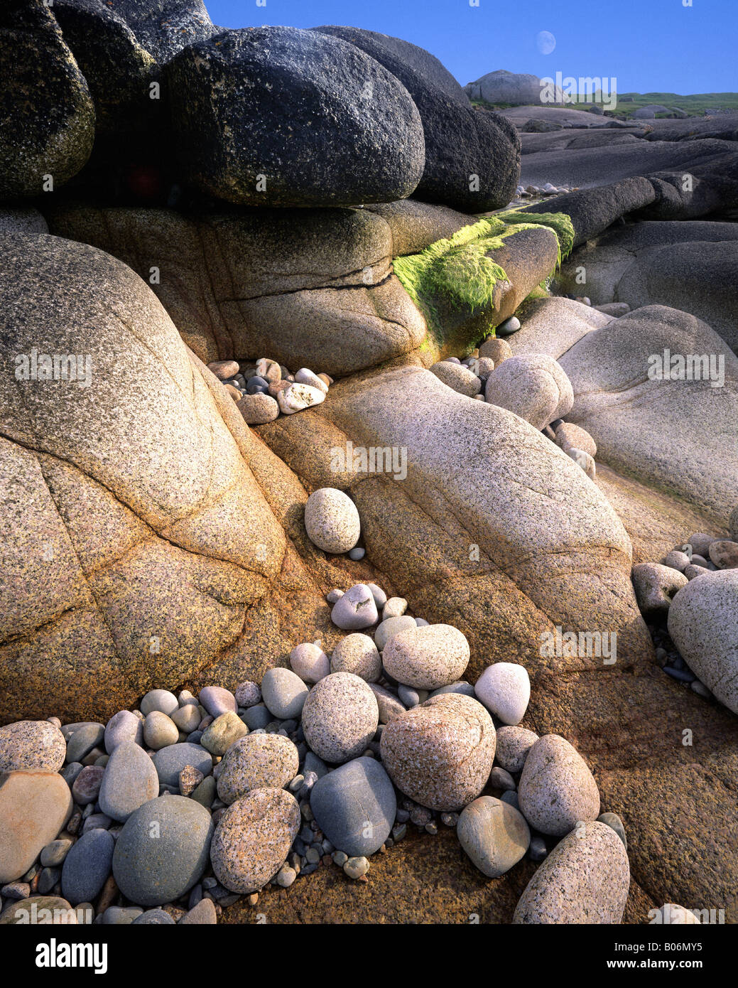 IE - CO. GALWAY: Coastal Detail auf Omey Insel Stockfoto