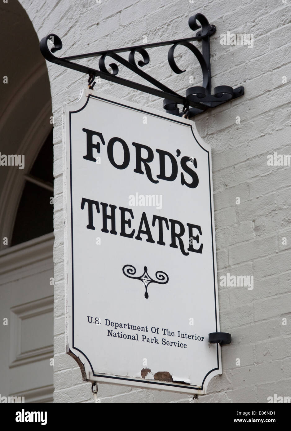 Melden Sie außen Ford Theater in Washington, DC Stockfoto