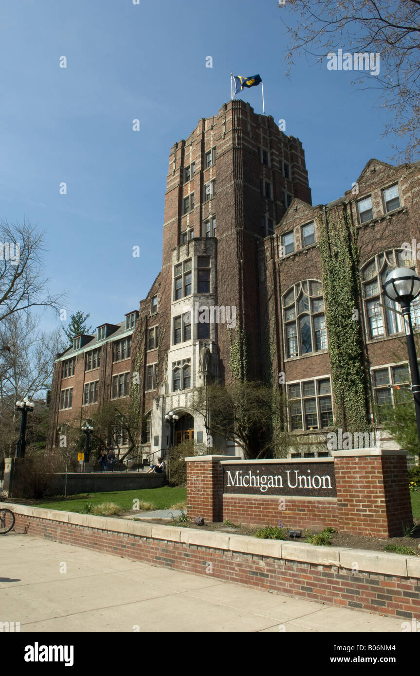 Gebäude an der University of Michigan in Ann Arbor Michigan Union Studentenschaft Stockfoto