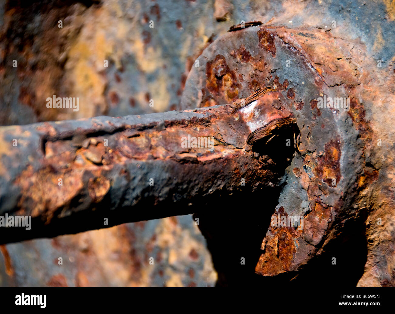 Rusty korrodierte Metall. Stockfoto