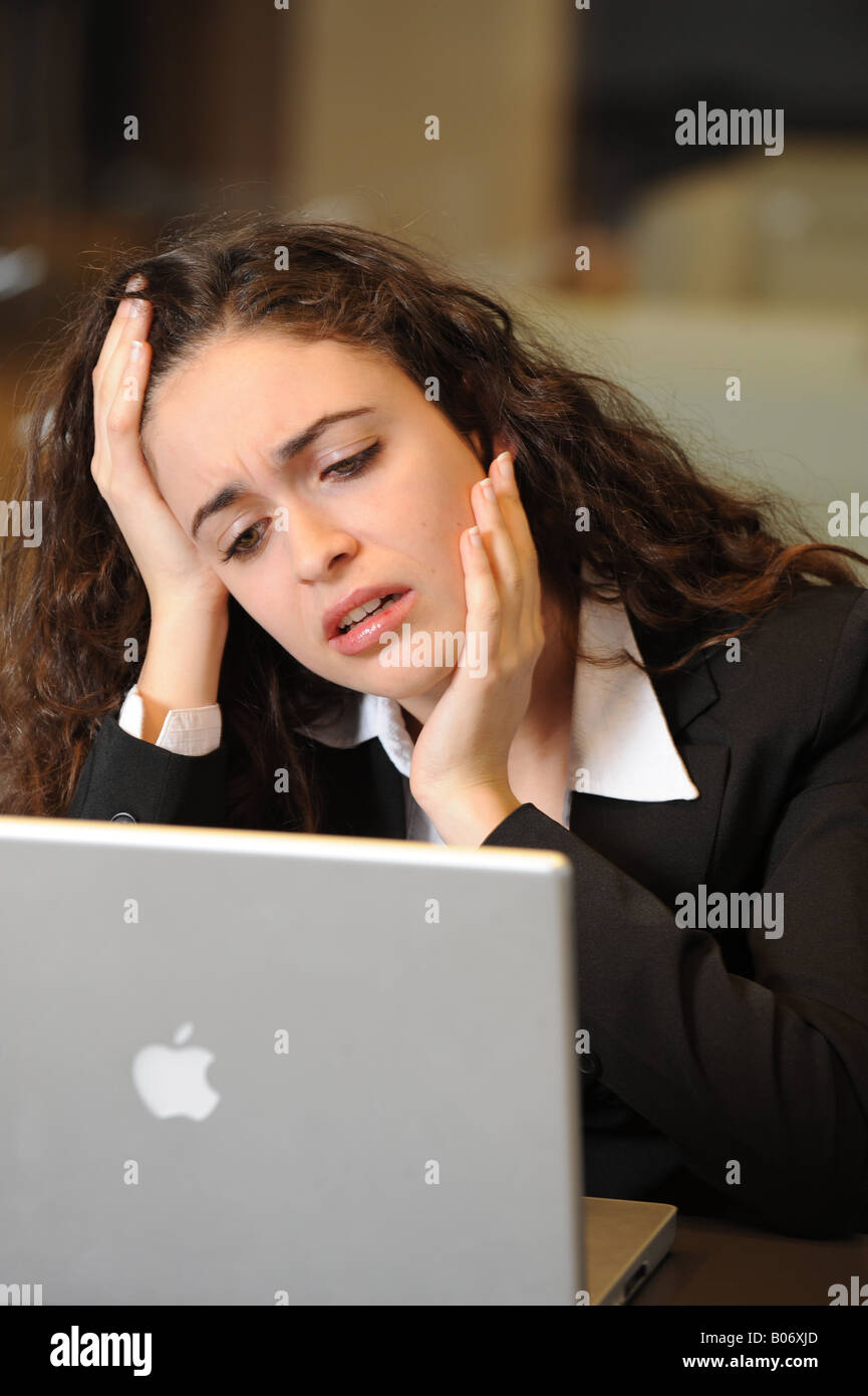 Frau wütend Stockfoto