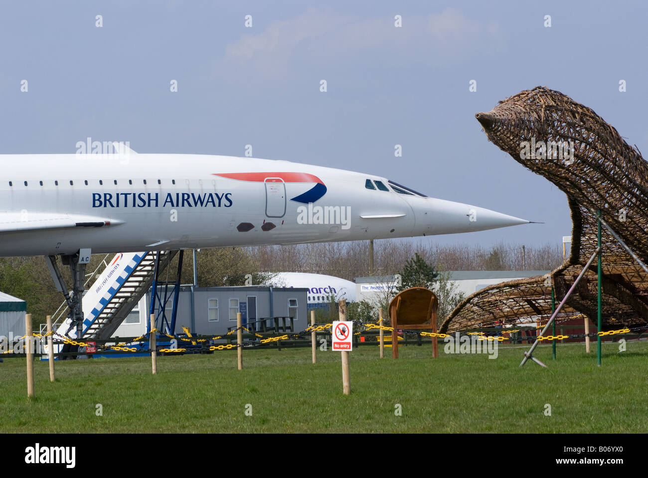 Aerospatiale-BAC Concorde 102 in Aviation Viewing Park Manchester Ringway Airport mehr Manchester England Vereinigtes Königreich Stockfoto