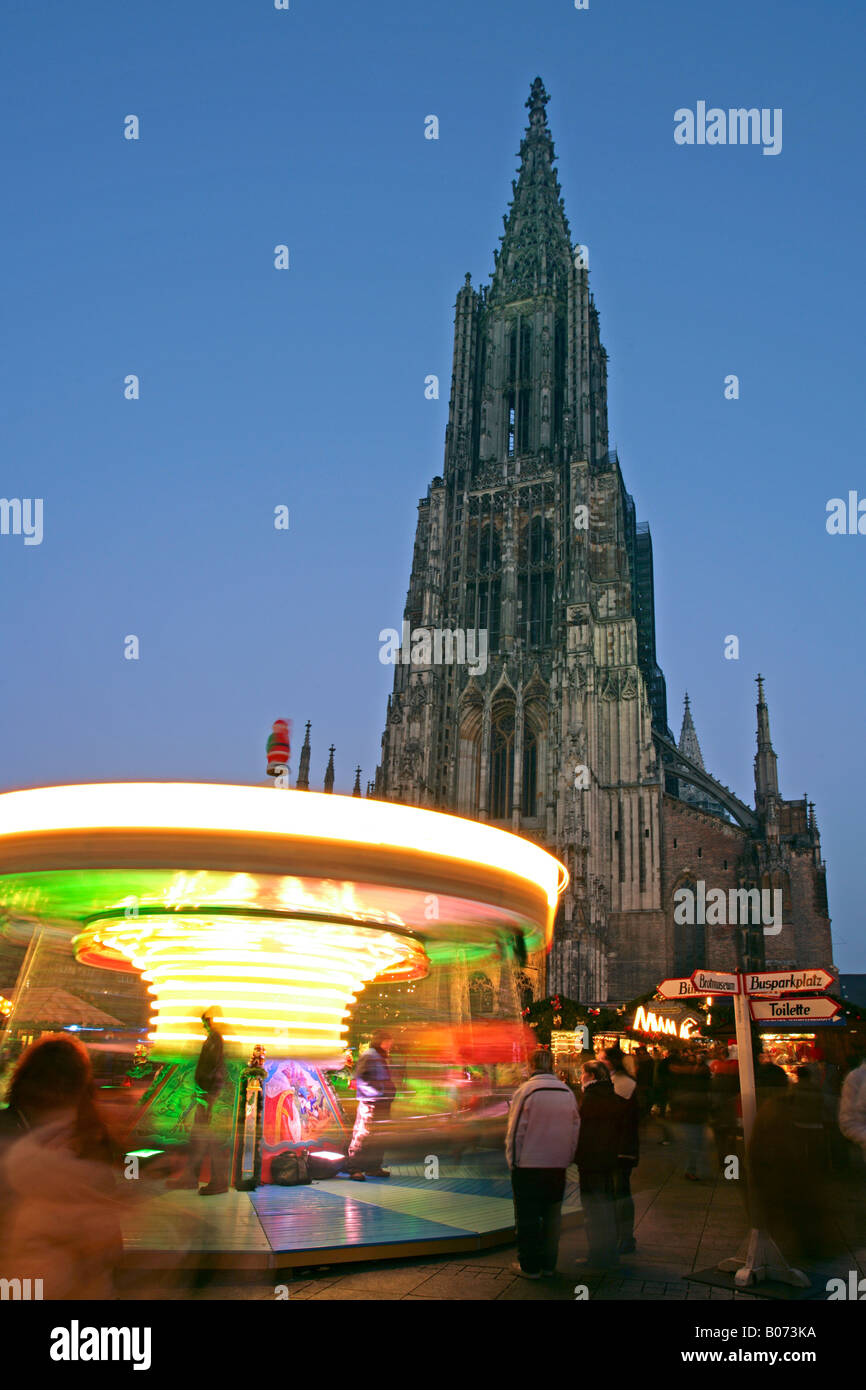 Weihnachtsmarkt, Weihnachtsmarkt in Ulm Stockfoto