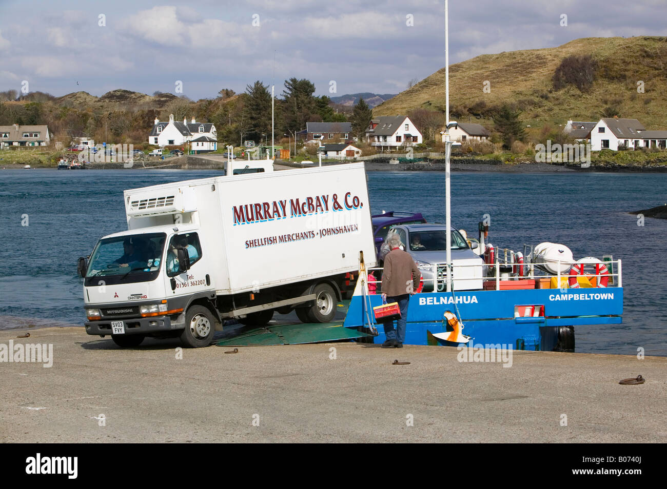 Die Fähre von Cuan von Seil Insel Luing Island Schottland UK Stockfoto