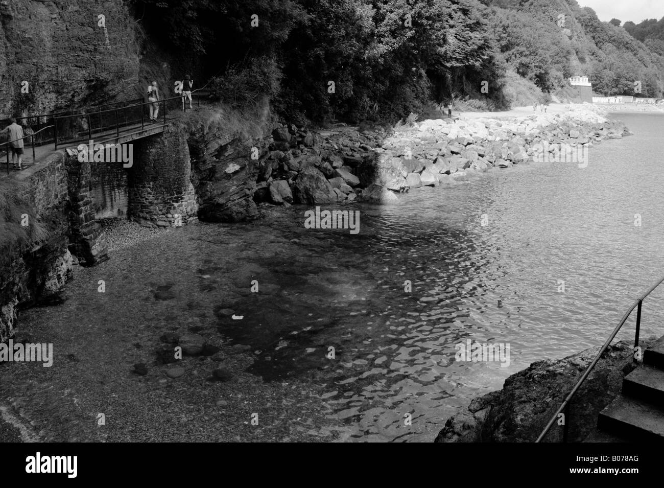 Eine kleine Bucht in Torquay, Devon. Stockfoto