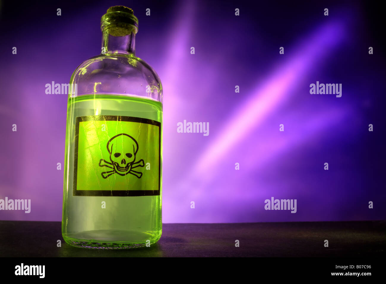 Flasche zu vergiften Stockfoto