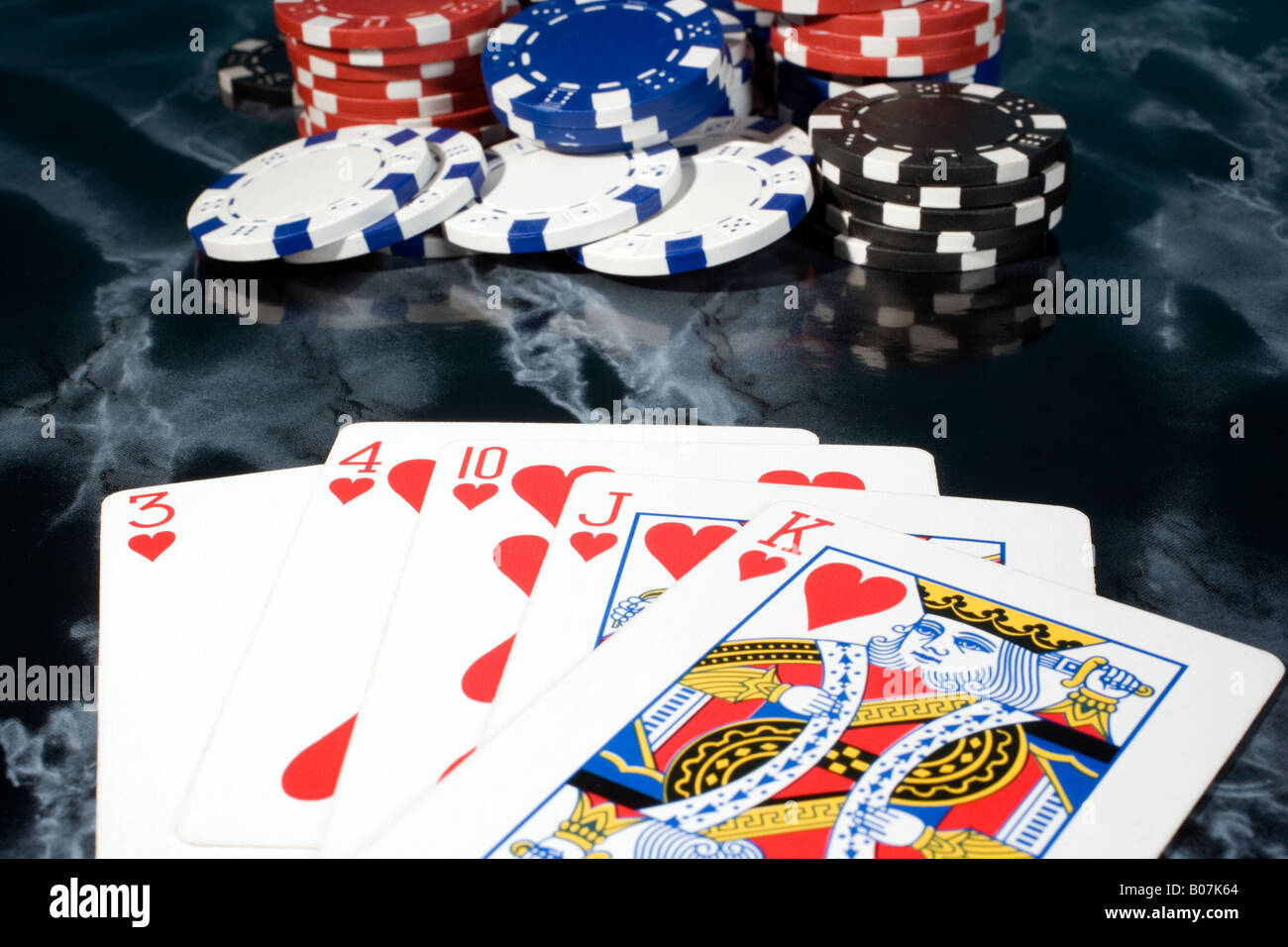 Poker Kartenspiel Kartenspiel Stockfoto