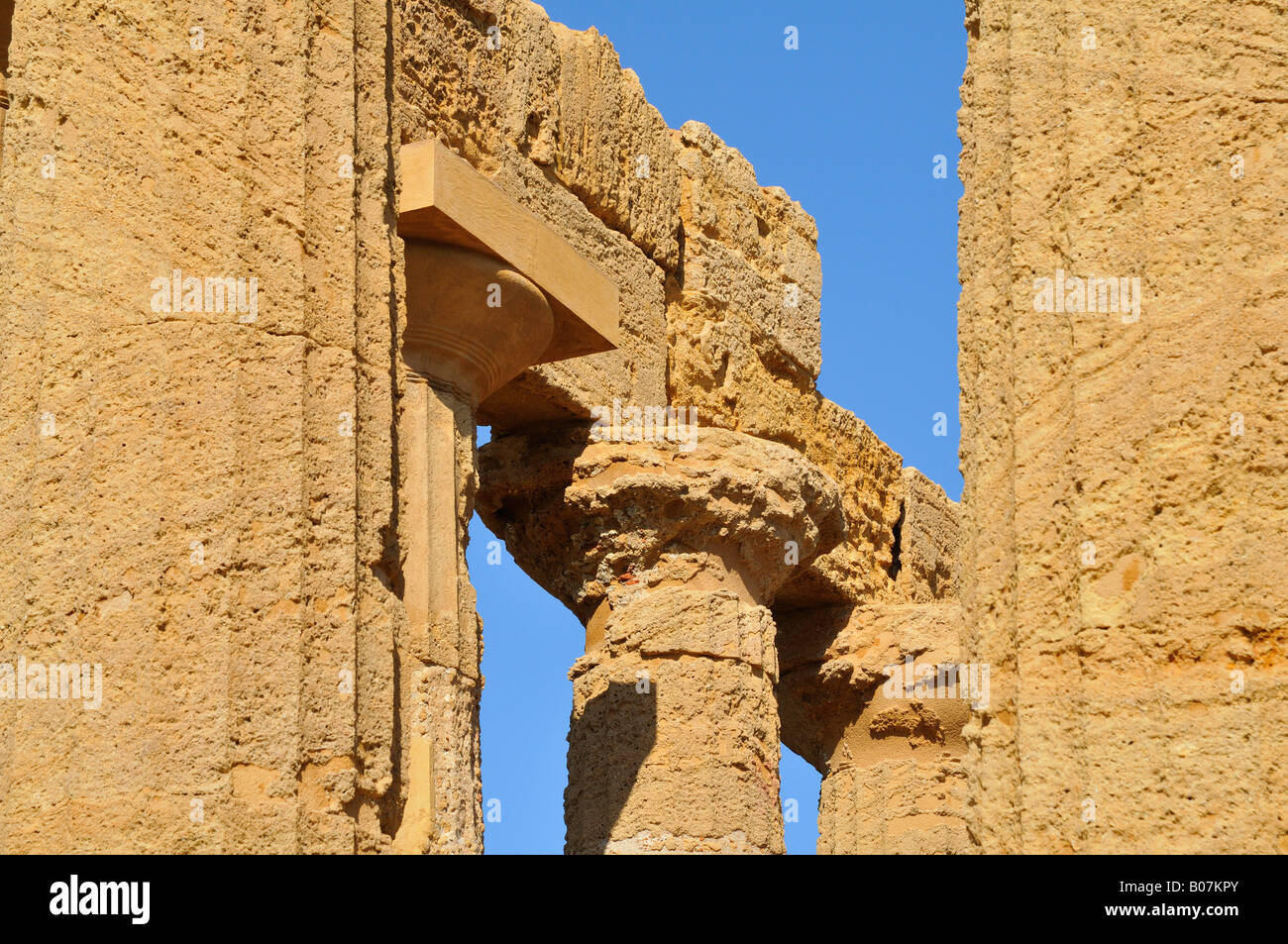 Tempel der Juno Lacinia / Tempel der Hera, Valle dei Templi Agrigento, Sizilien, Italien Stockfoto