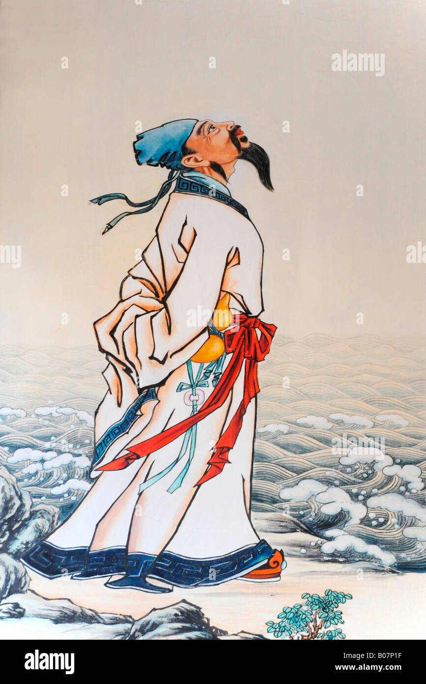 Malerei aus dem Sommerpalast oder Garten kultiviert Harmonie (Yiheyuan) Peking, China, 2008. Stockfoto