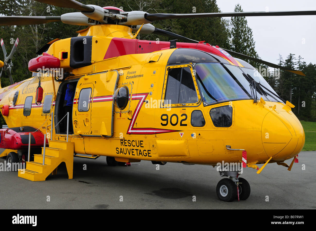Comox, Kanada - kanadische Luftwaffe AgustaWestland EHI CH-149 Cormorant (EH-101 Mk511 Stockfoto