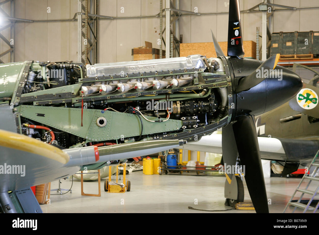 WW11 AMERIKANISCHE JAGDFLUGZEUG-IMPERIAL WAR MUSEUM UK MOTOR PROPELLER Stockfoto