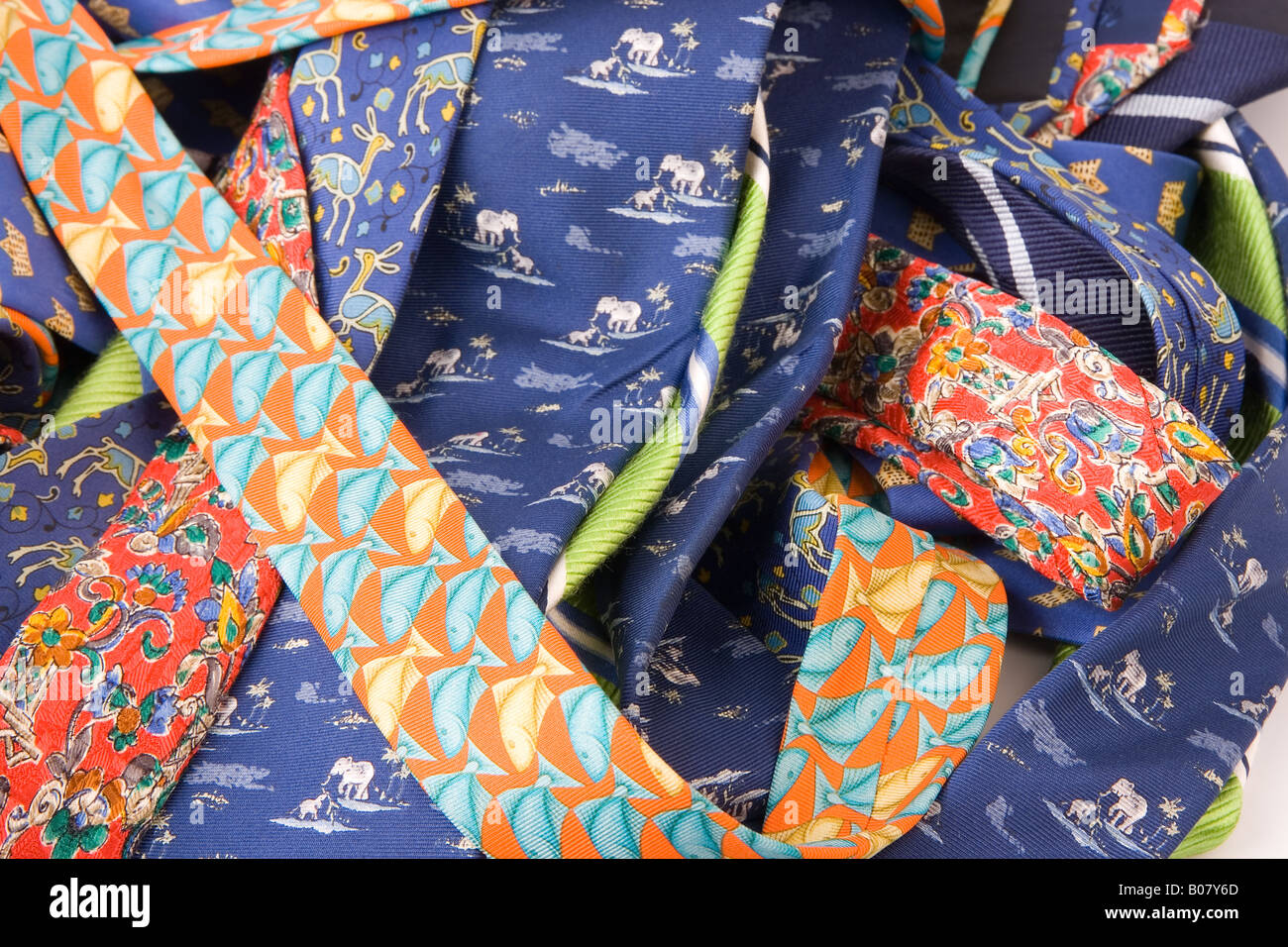 Geschäftsleute Arbeitskleidung Farbe Mode Krawatten Stockfoto