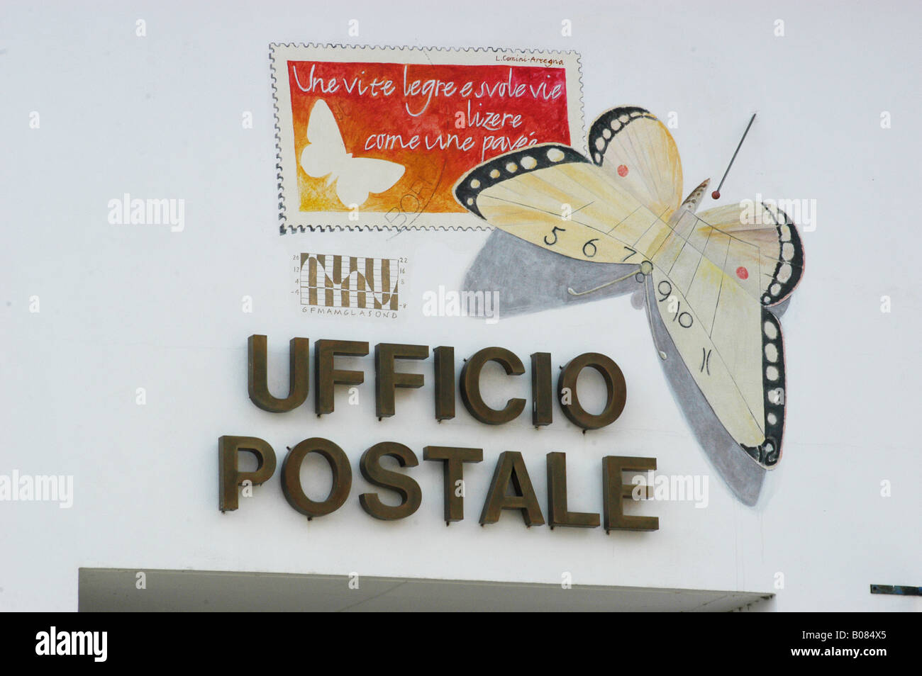 Postamt in Bordano - Friaul Italia Stockfoto