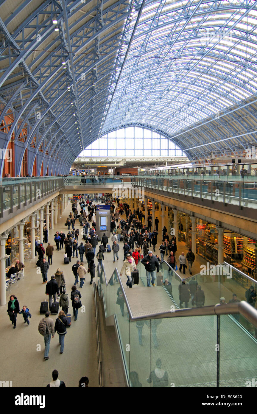 Bahnhof St Pancras International London Vereinigtes Königreich Stockfoto