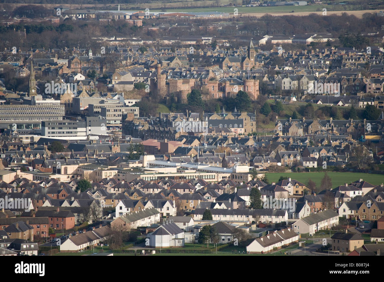 Inverness City und Inverness Castle, Schottland Stockfoto