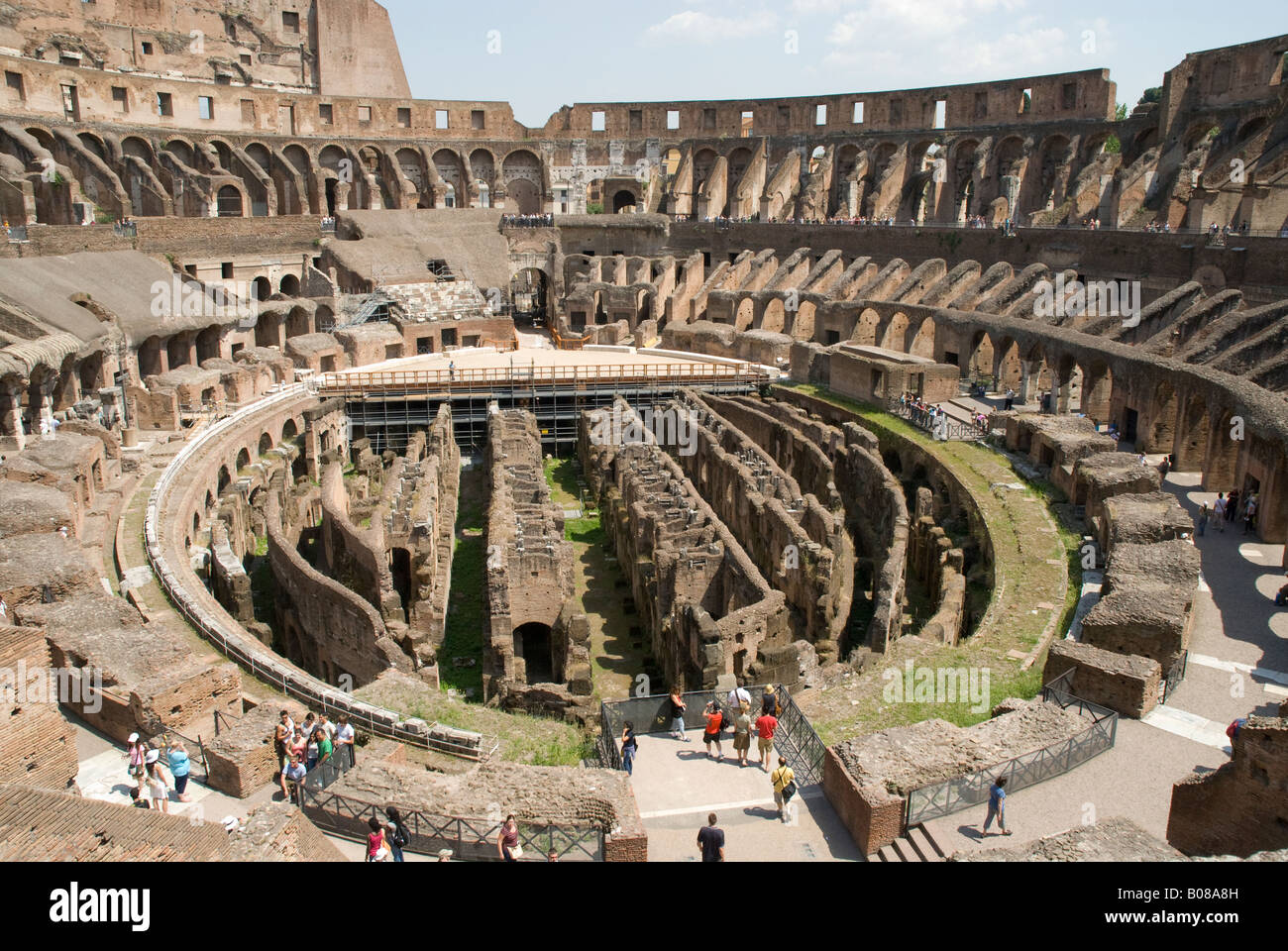 Kolosseum-Colosseo, Rom Italien Arena und hypogeum Stockfoto
