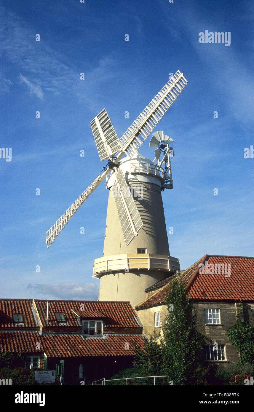 Denver Bockwindmühle Norfolk England UK EU Stockfoto