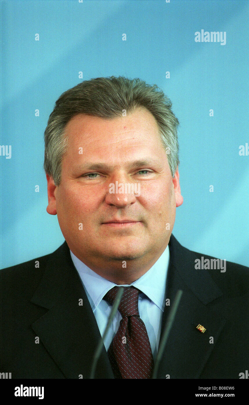 Der polnische Präsident Aleksander Kwasniewski Stockfoto