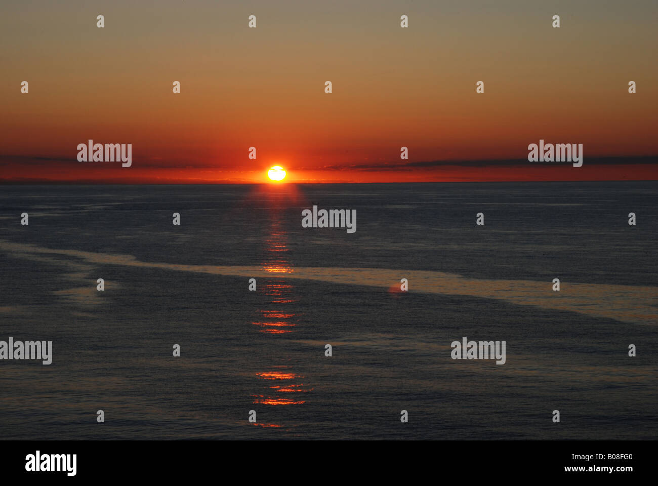 Sonnenuntergang über dem Meer aus die Halbinsel LLeyn wales uk Stockfoto