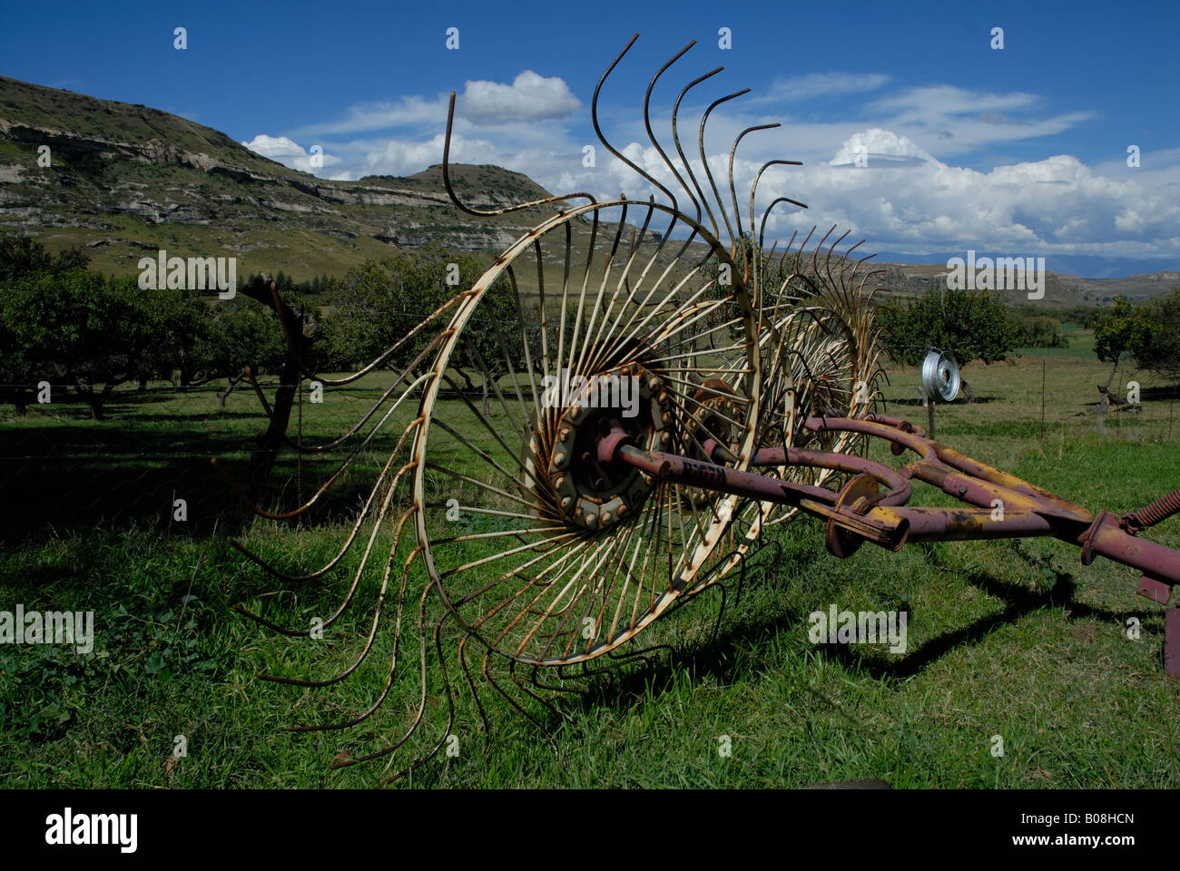 Ein Bauernhof in den Maluti Mountains, in der Nähe von Clarence, Südafrika Stockfoto