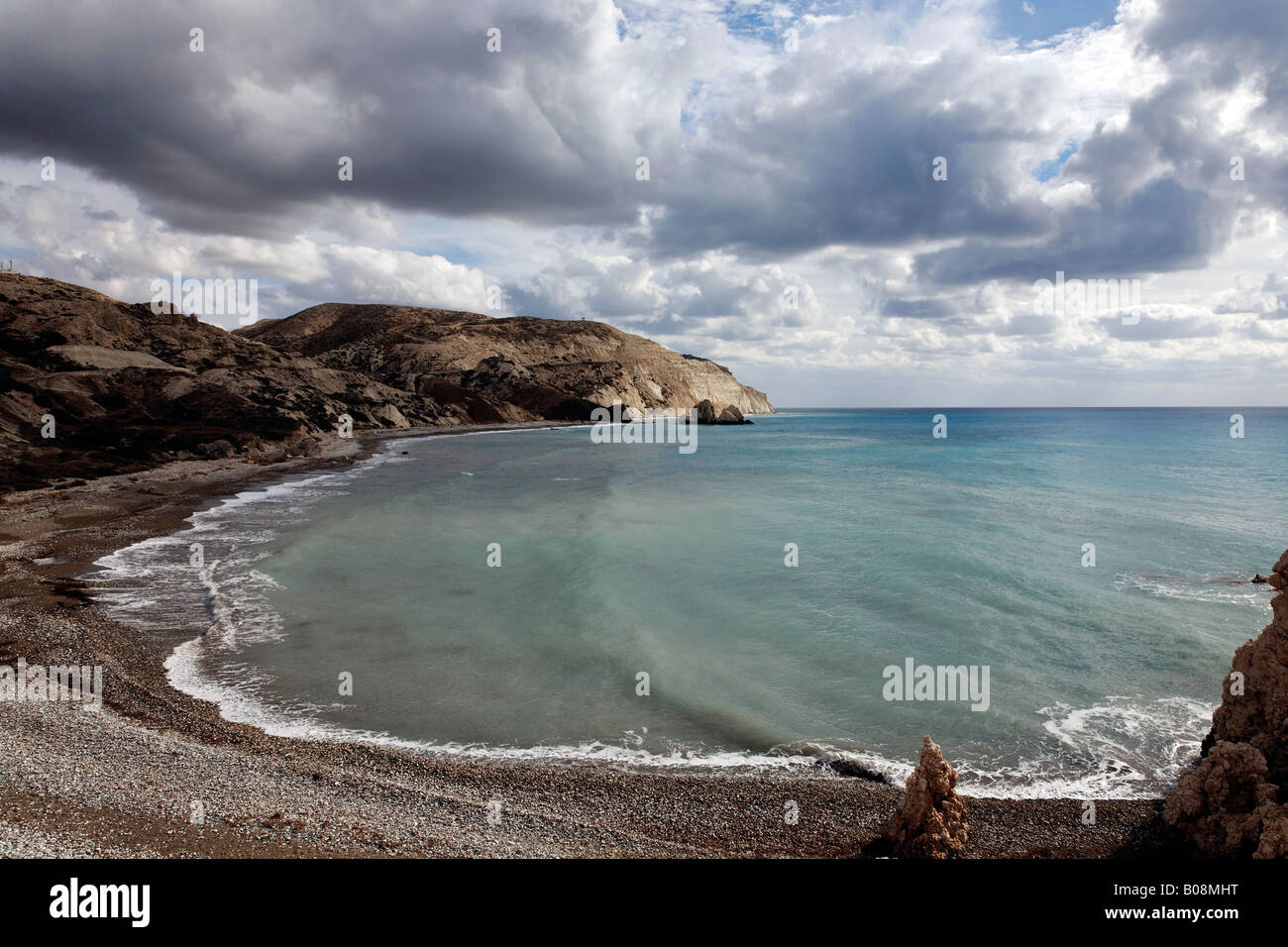 Küste im südlichen, griechischen Teil Zyperns Stockfoto