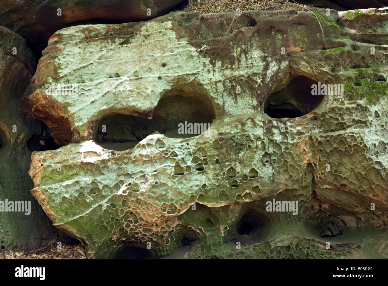 Sandstein, Deutschland, Rheinland-Pfalz, Suedeifel Stockfoto