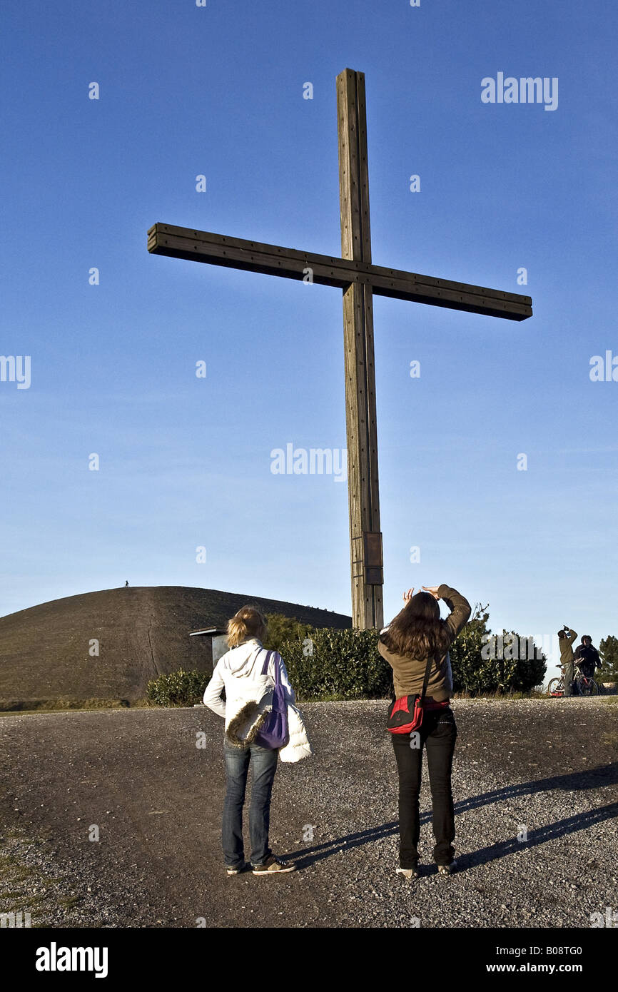 die Kreuzung auf den Heap Haniel, Deutschland, Nordrhein-Westfalen, Bottrop Stockfoto