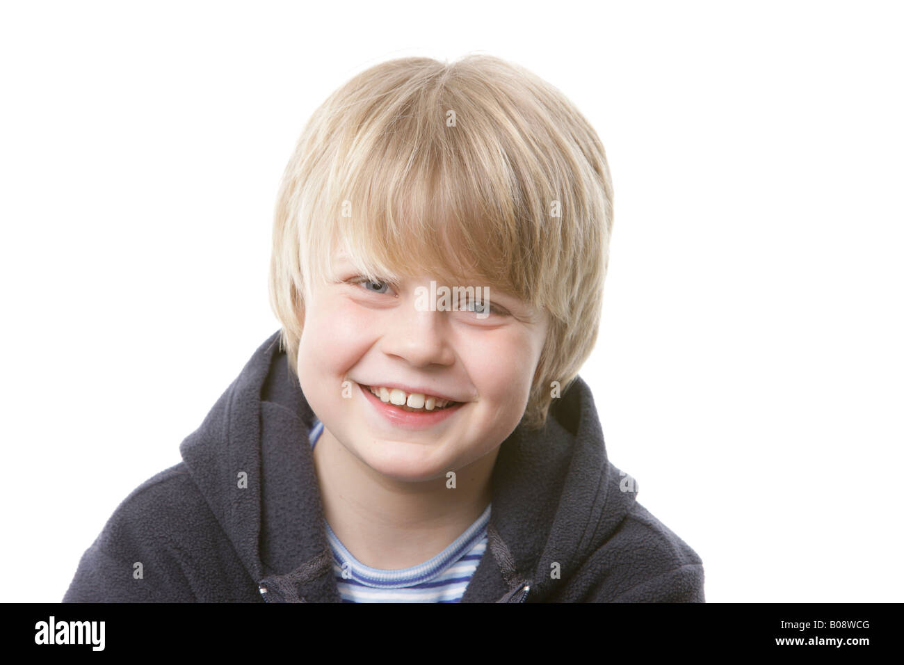 9-Year-Old Boy lächelnd Stockfoto