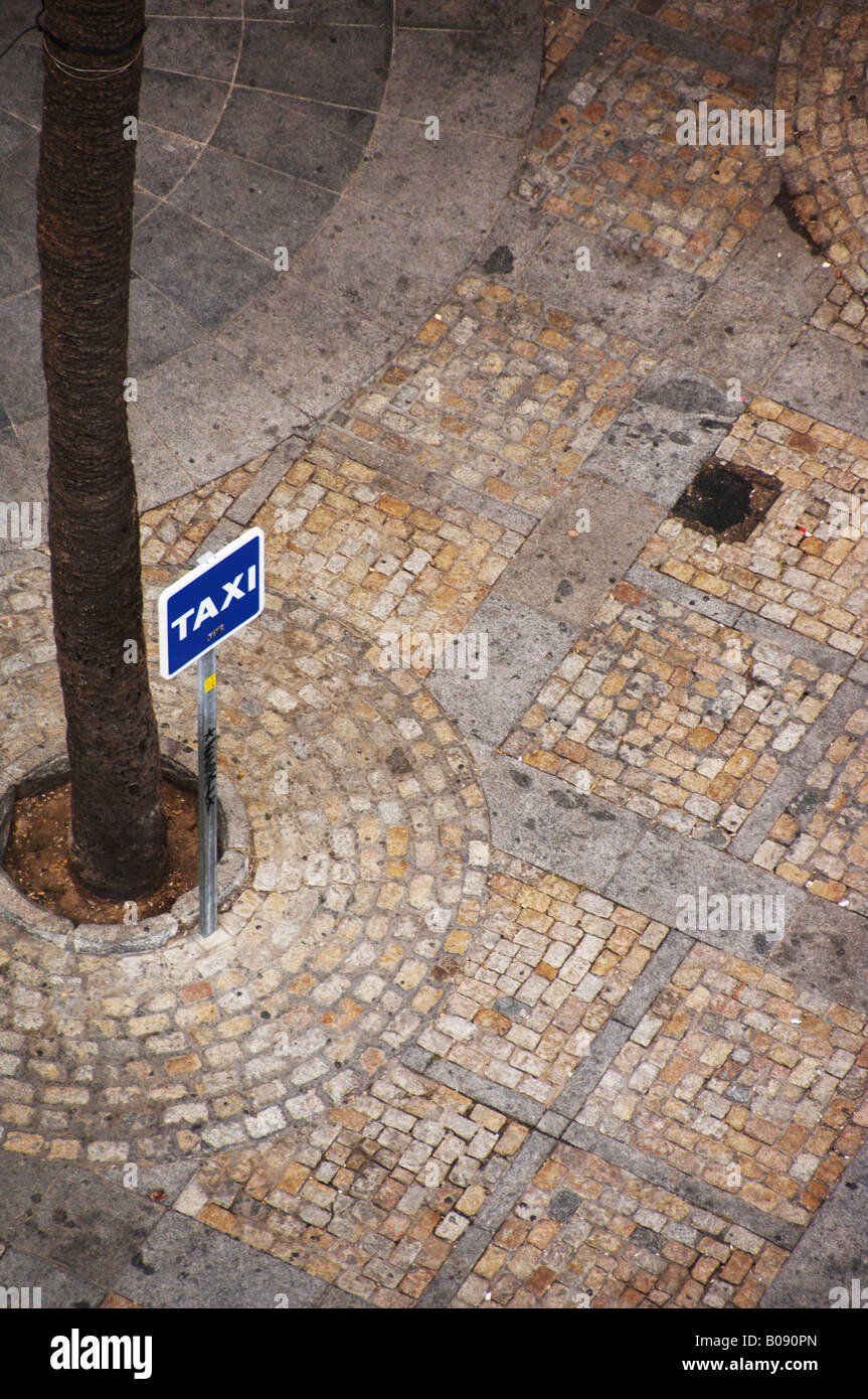 Leere Taxistand, Cádiz, Andalusien, Spanien Stockfoto