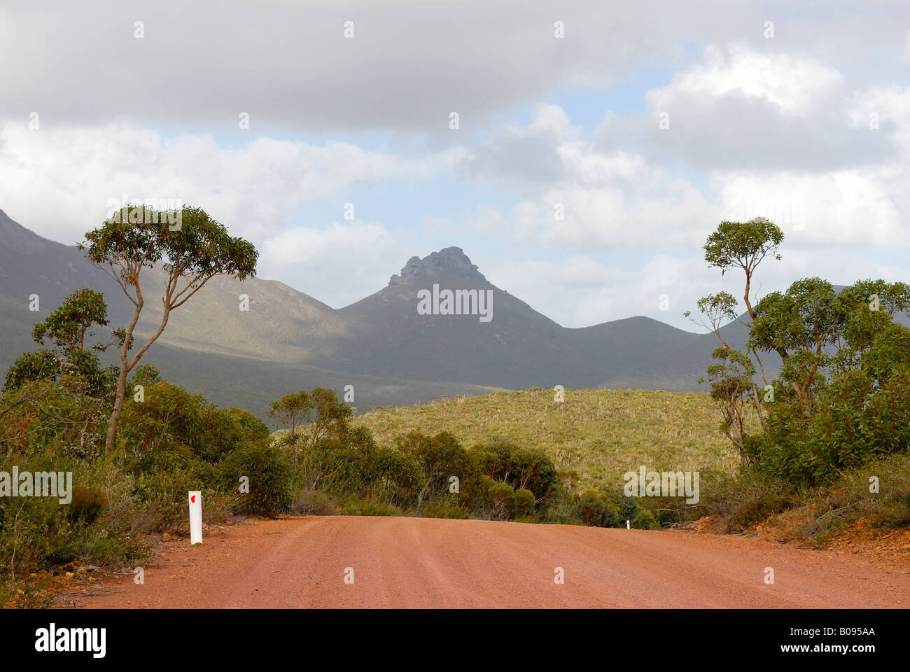 Feldweg durch Stirling Range Nationalpark, Western Australia, Australien Stockfoto