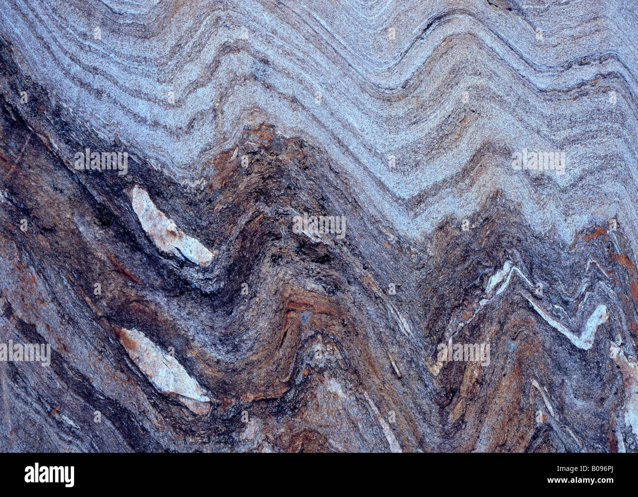 Strukturierte, geschichtete Gesteinsoberfläche, Tirol, Österreich Stockfoto