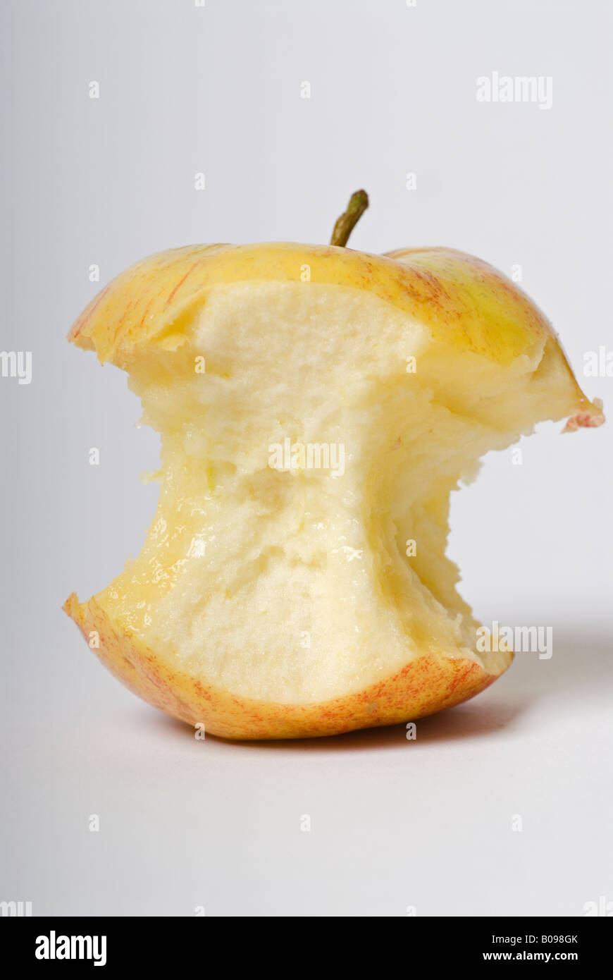 Stock Foto von einem frischen Apfel-Kern auf weißem Hintergrund Stockfoto