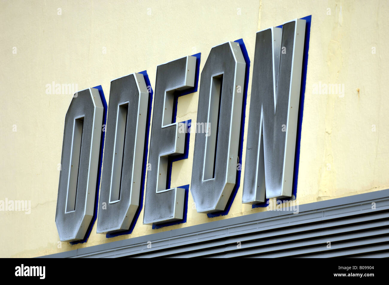 Kino Odeon Zeichen in Brighton, Großbritannien Stockfoto