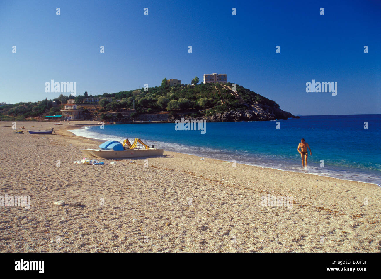 Strand in Albanien Stockfoto