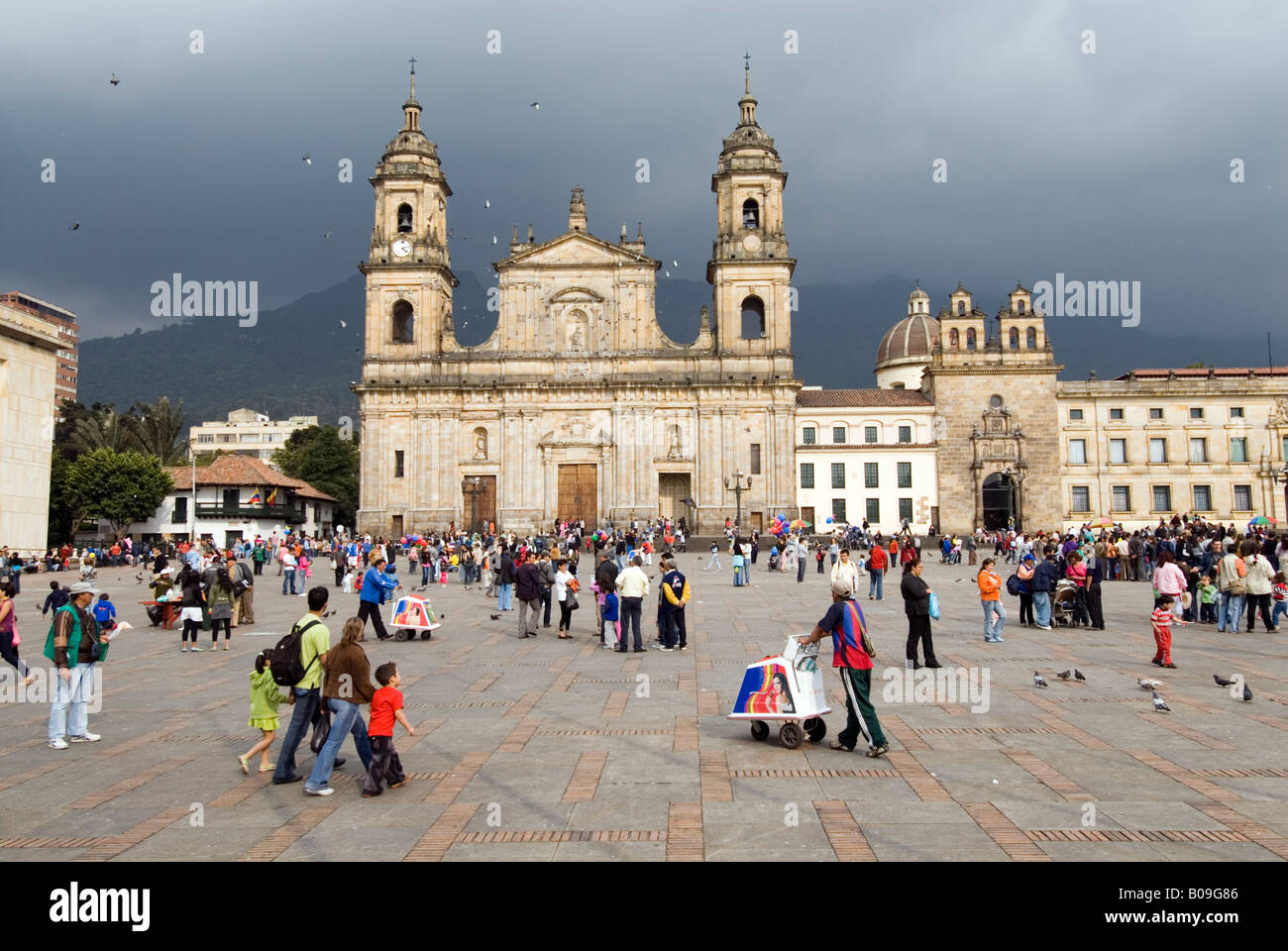 Primäre Kathedrale an der Plaza de Bolivar, Bogota, Kolumbien Stockfoto