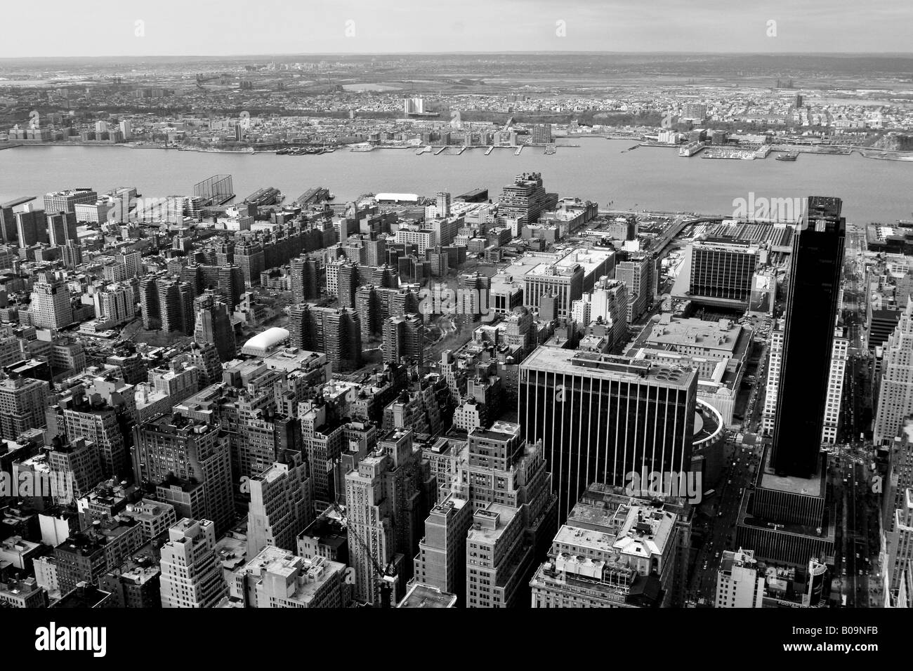 Die Aussicht vom Empire State Building Observatory New York City Vereinigte Staaten von Amerika USA. Stockfoto