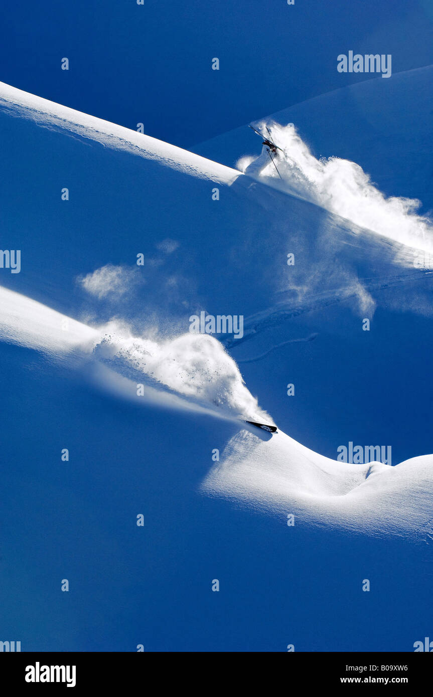 der Herbst und der Wende, abseits der Piste, Frankreich, Alpen Stockfoto