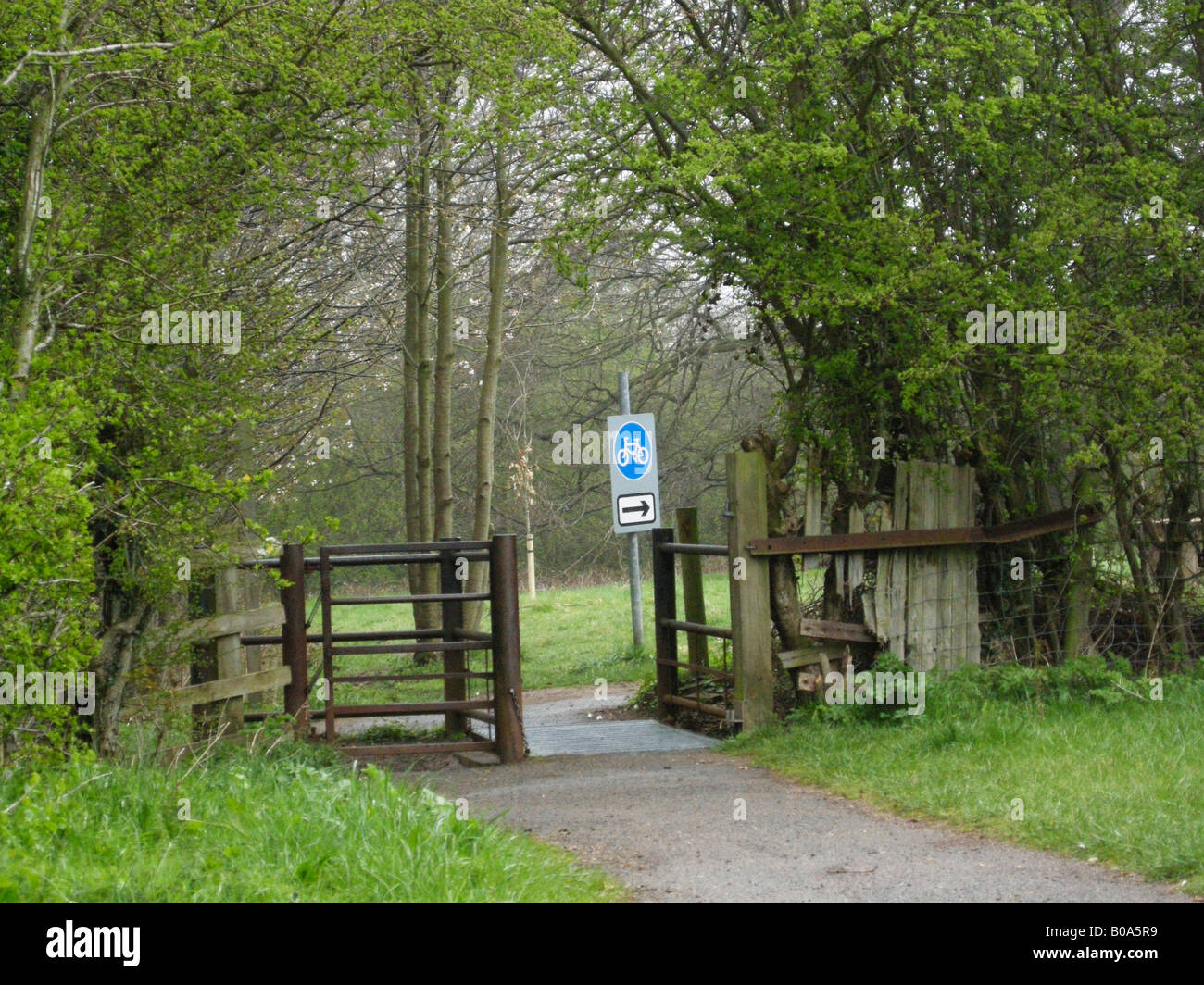 Radweg in Knaresborough Stockfoto