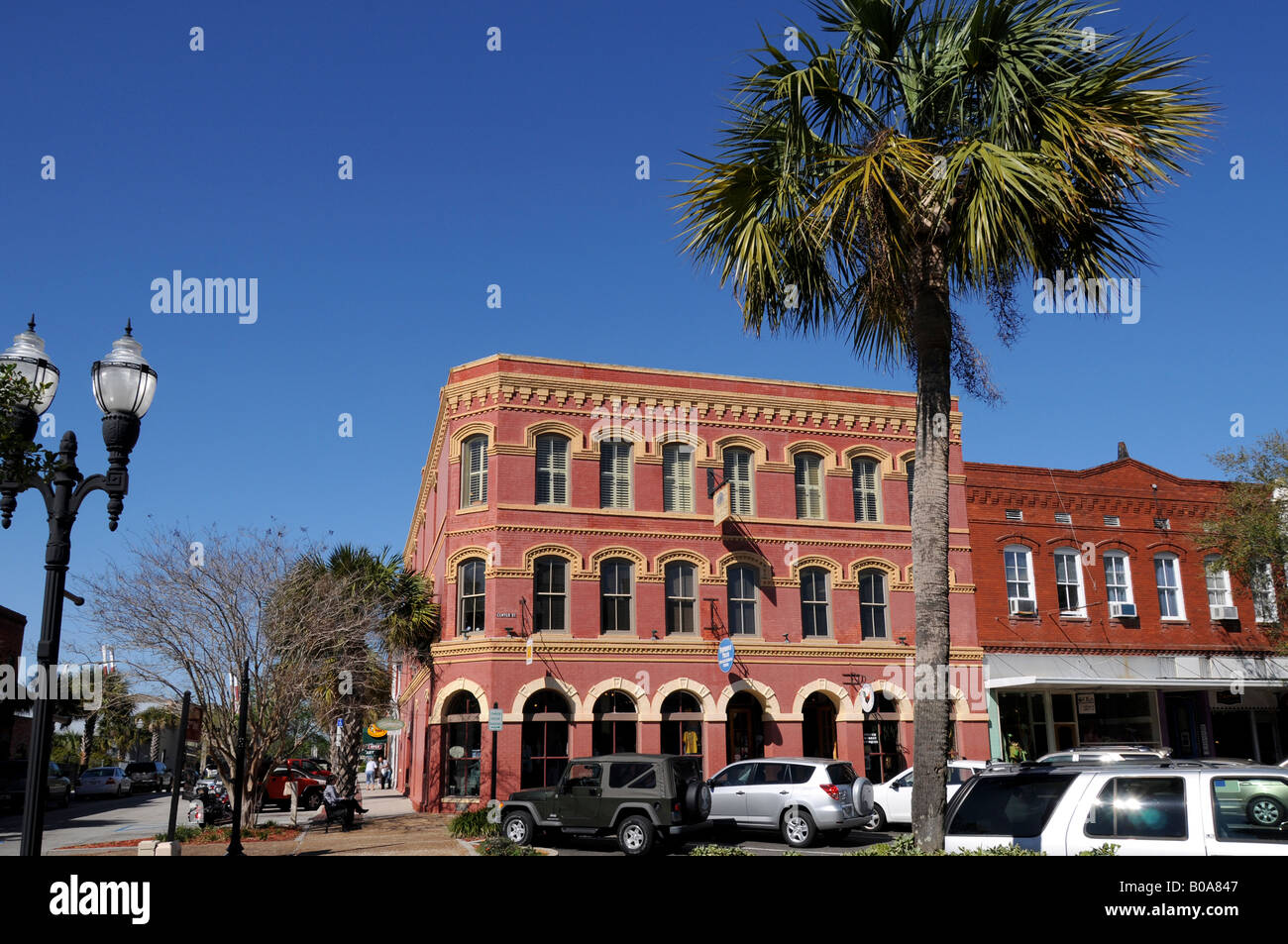 Ansicht der Centre Street Fernandina Beach Amelia Island Florida USA Stockfoto