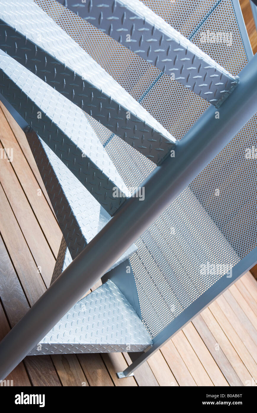 Wendeltreppe, beschnitten, Ansicht Stockfoto